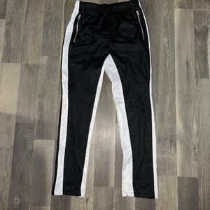 Unisex Black and White Track Pants